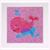 Kids Framed Diamond Painting - Happy Pink Whale