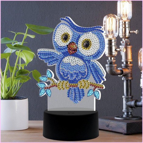 Blue Owl 3D Night Light