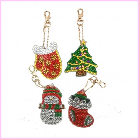 Christmas Ornaments B - Diamond Key Chains
