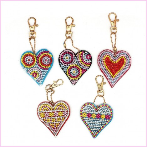 Lovely Hearts - Diamond Key Chains