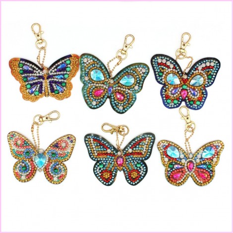 Bejeweled Butterflies 2 - Diamond Key Chains