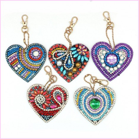 Bejeweled Hearts - Diamond Key Chains