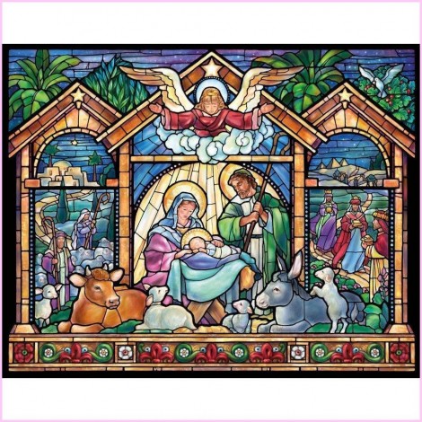 Nativity Scene - Stained Glass Edition